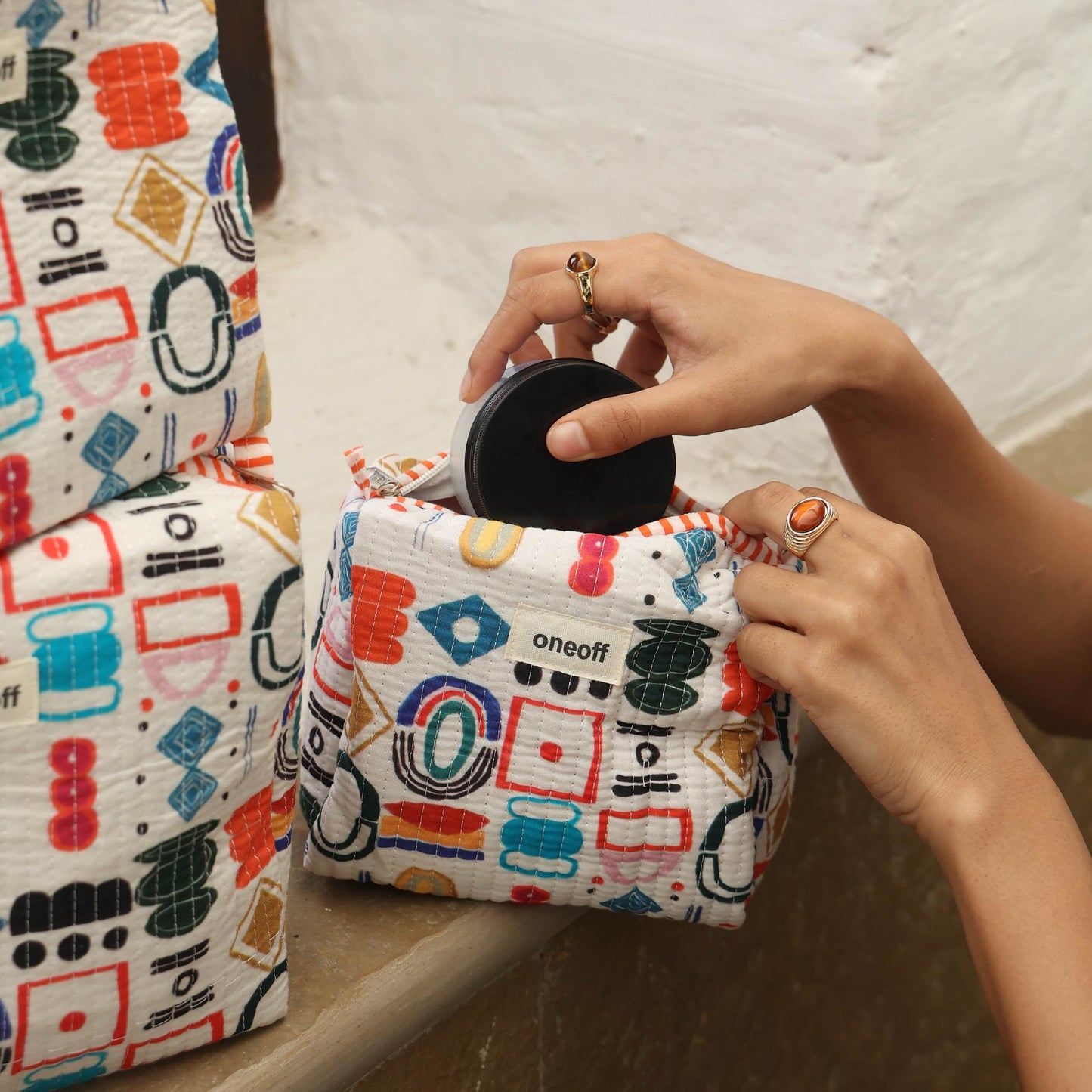 Travel Pouch Set of 3 - Block Party