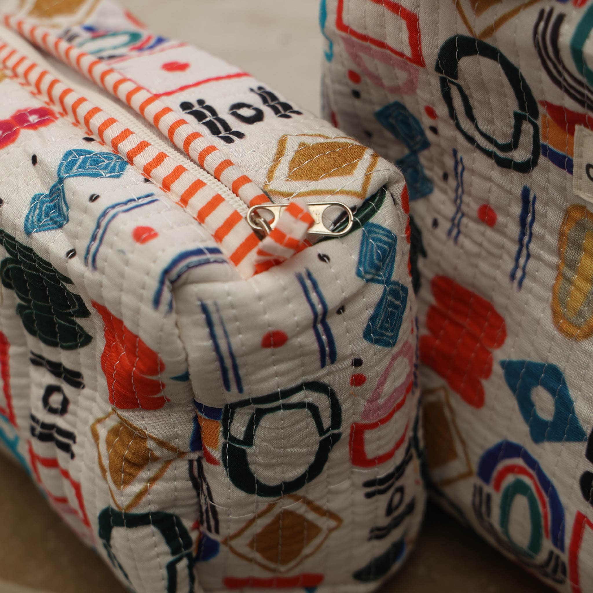 Travel Pouch Set of 3  - Block Party