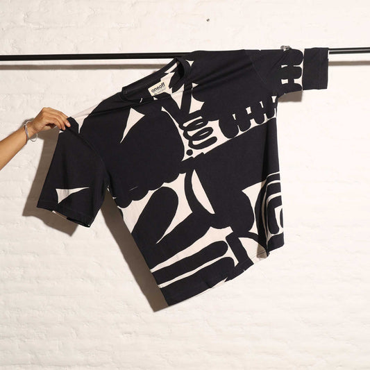 Oversized Unisex Art Tee - Ink Block