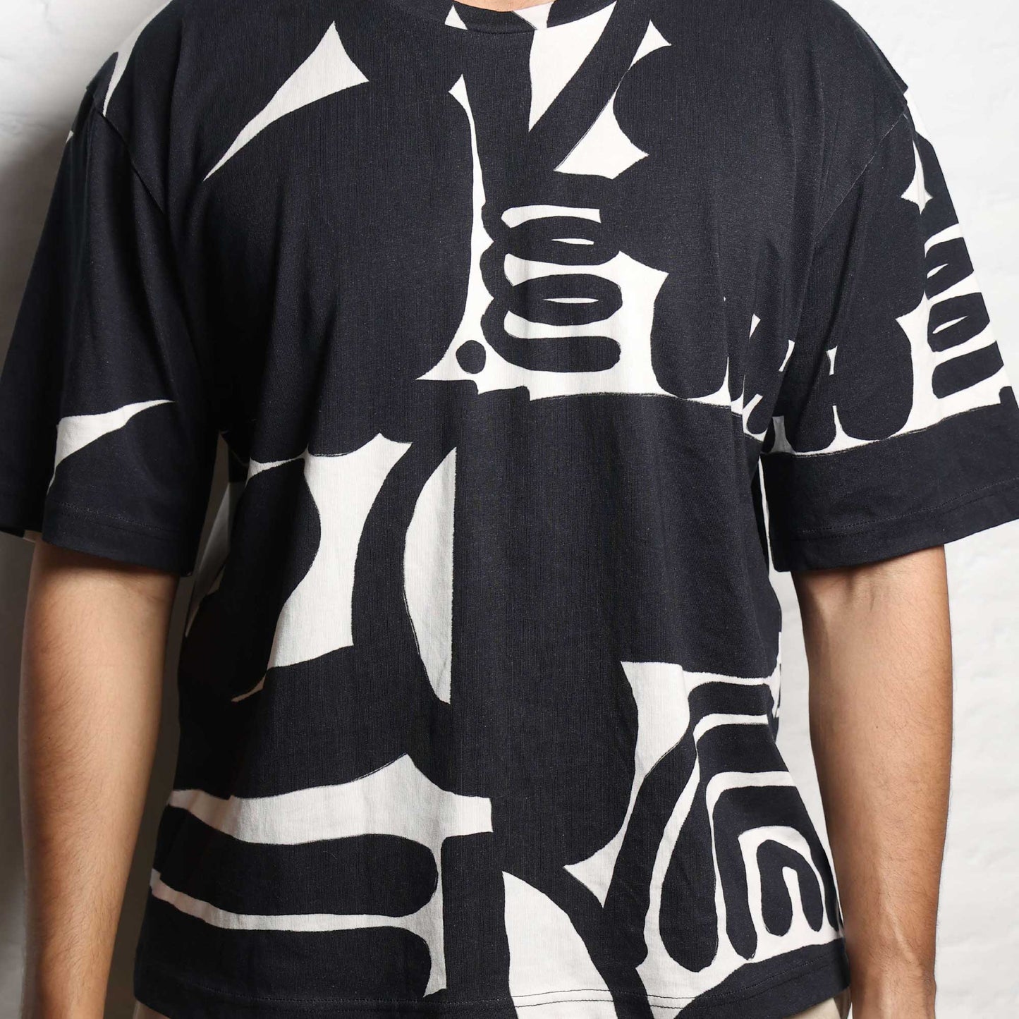 Oversized Unisex Art Tee - Ink Block