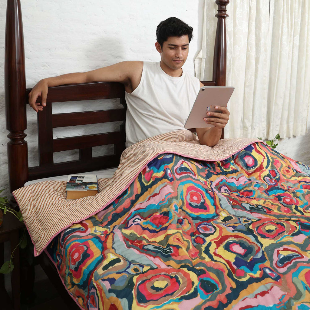 Double Bed Quilt - Marble