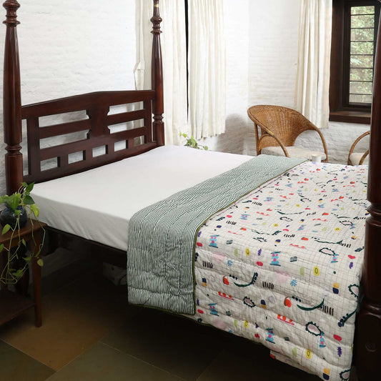 Double Bed Quilt - Play Grid