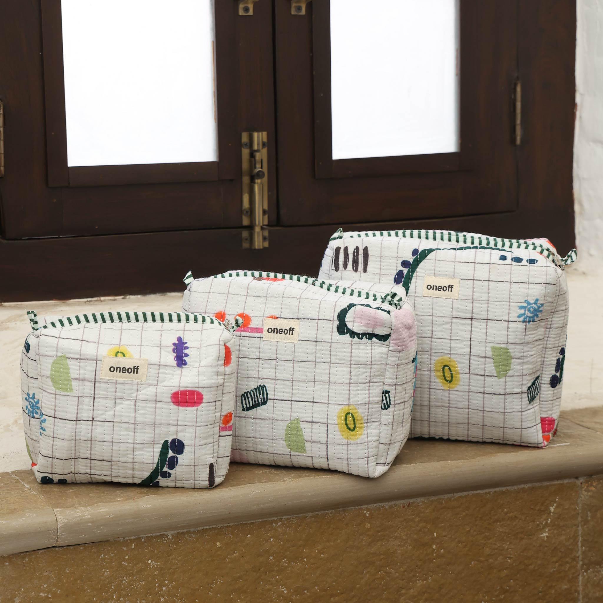 Travel Pouch Set of 3  - Play Grid