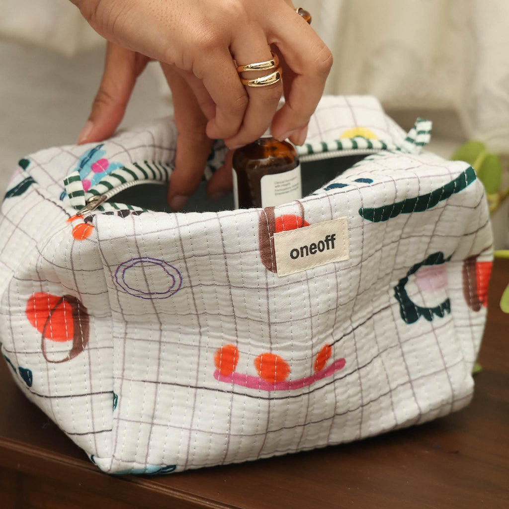 Quilted Utility Bag - Play Grid