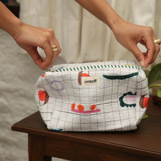 Quilted Utility Bag - Play Grid