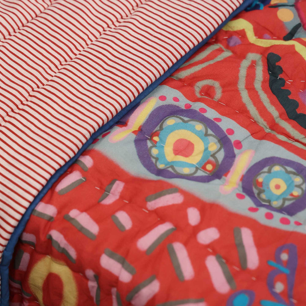 Double Bed Quilt - Red Lush