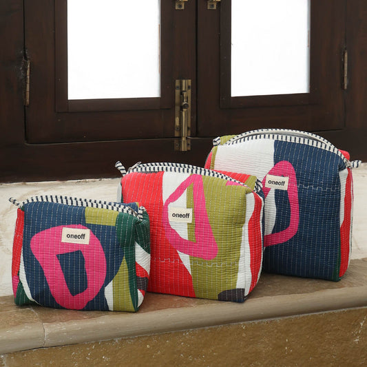 Travel Pouch Set of 3  - Wild Vibes